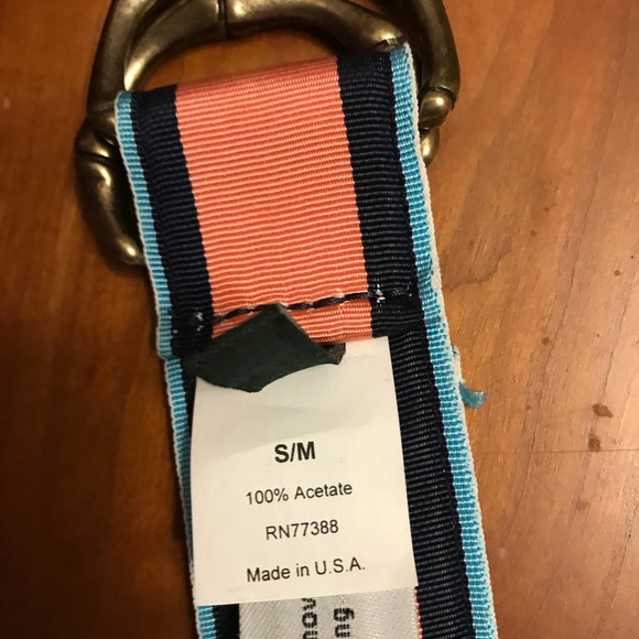 J. Crew - Coral and navy stripe belt. - Picture 3 of 4